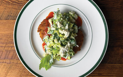 Buffalo Chicken Cutlets with Celery Salad